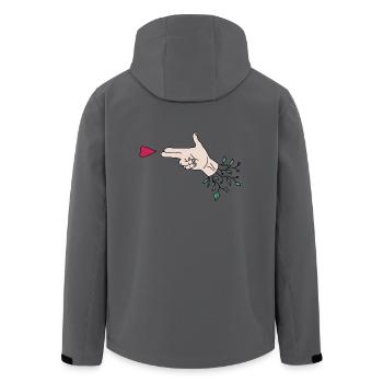 Dear shot - Men’s Recycled Softshell Jacket by Stanley/Stella - anthracite - Back - AI Model Male 185 light (185cm)