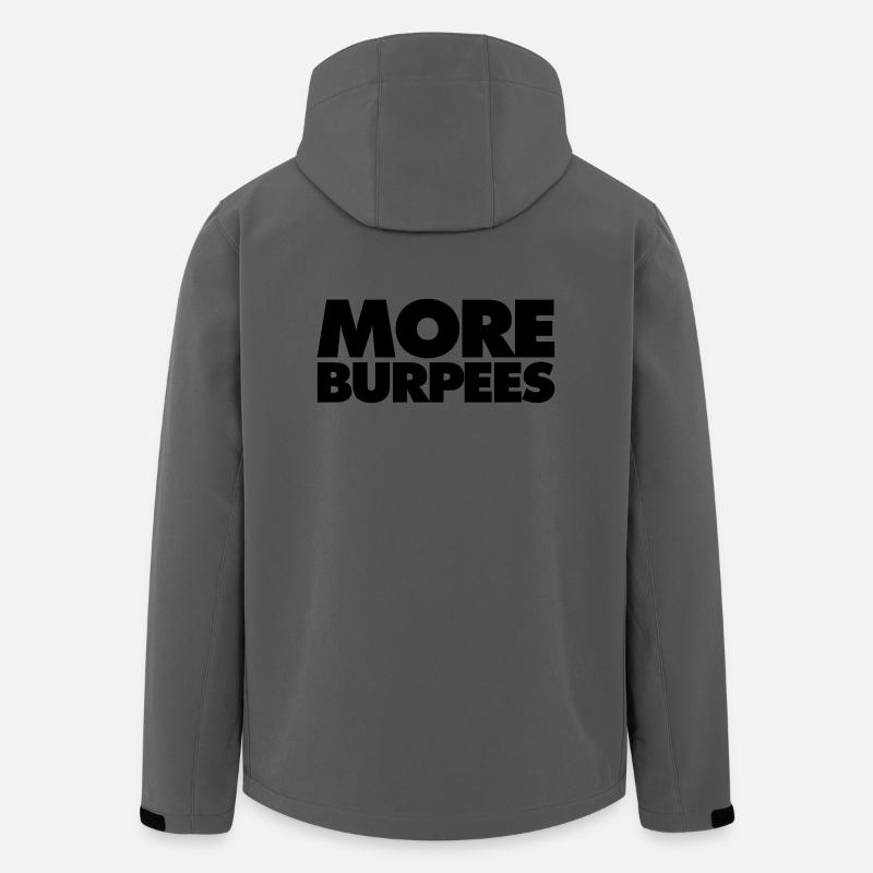 Plus de burpees - Veste softshell homme en polyester recyclé Stanley/Stella - charbon
