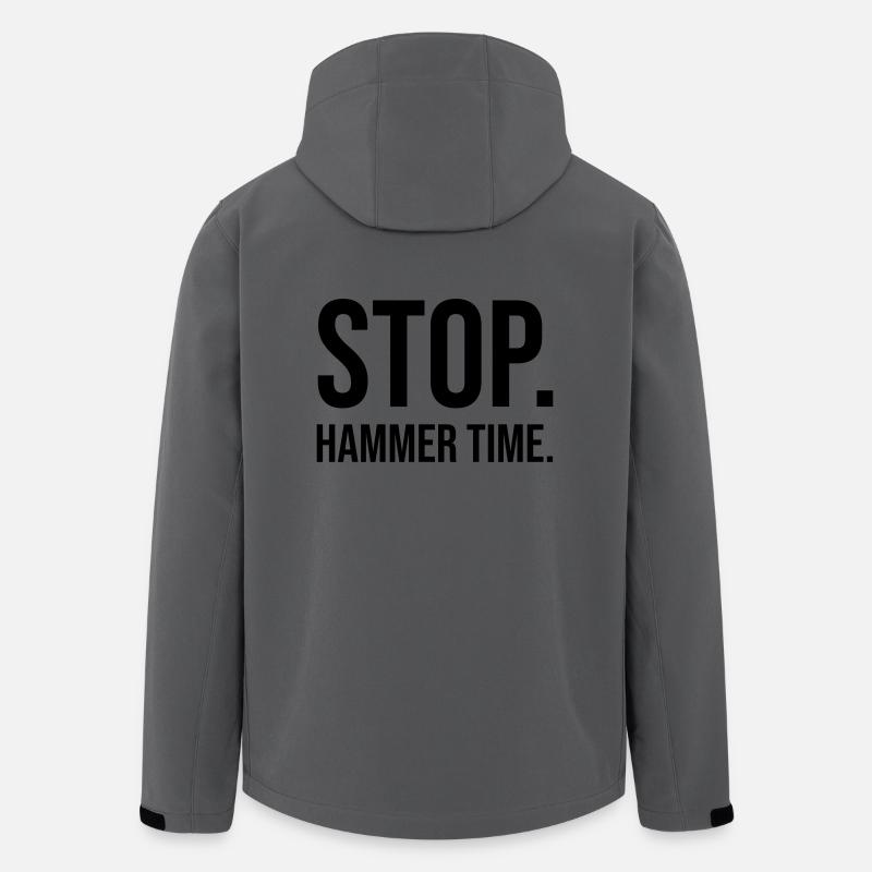 Arrêtez le temps de marteau - Veste softshell homme en polyester recyclé Stanley/Stella - charbon