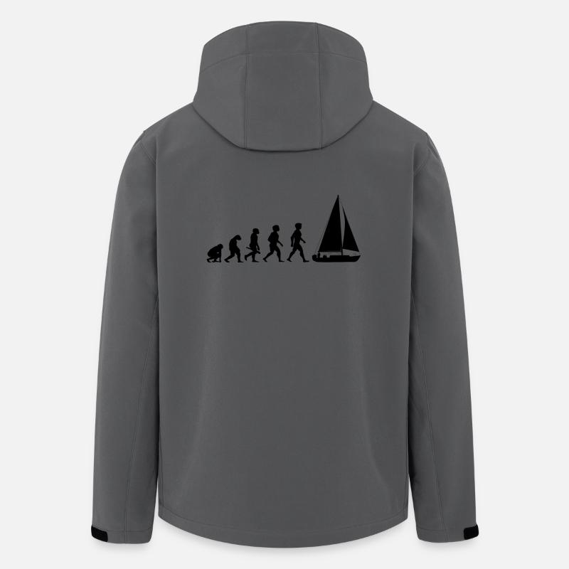 Voilier d'évolution voilier - Veste softshell homme en polyester recyclé Stanley/Stella - charbon