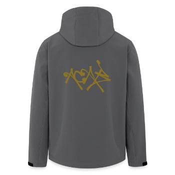 ACAB Graffiti Tag Style - Recycelte Männer Softshell-Jacke von Stanley/Stella - Anthrazit - Hinten - AI Model Male 185 light (185cm)