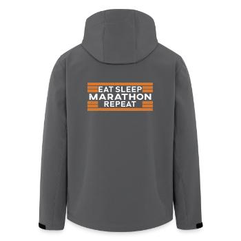 Marathon - Recycelte Männer Softshell-Jacke von Stanley/Stella - Anthrazit - Hinten - AI Model Male 185 light (185cm)