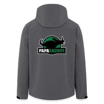Papasaurus lustiges Geschenk für Väter - Recycelte Männer Softshell-Jacke von Stanley/Stella - Anthrazit - Hinten - AI Model Male 185 light (185cm)
