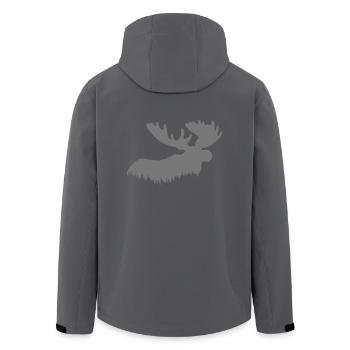 Elch - Recycelte Männer Softshell-Jacke von Stanley/Stella - Anthrazit - Hinten - AI Model Male 185 light (185cm)