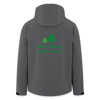 Meine Pflanzen verstehen mich - Recycelte Männer Softshell-Jacke von Stanley/Stella - Anthrazit - Hinten - AI Model Male 185 light (185cm)