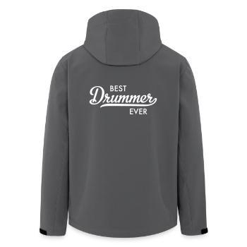 Drummer - Recycelte Männer Softshell-Jacke von Stanley/Stella - Anthrazit - Hinten - AI Model Male 185 light (185cm)