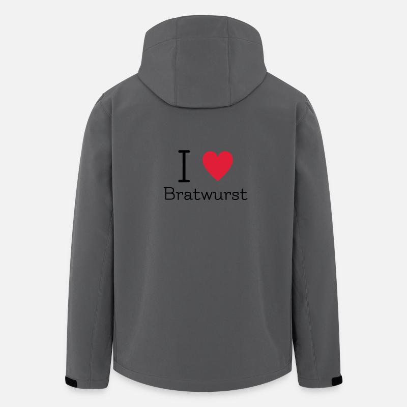 I love Bratwurst - Recycelte Männer Softshell-Jacke von Stanley/Stella - Anthrazit