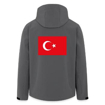 Türkei Flagge - Recycelte Männer Softshell-Jacke von Stanley/Stella - Anthrazit - Hinten - AI Model Male 185 light (185cm)