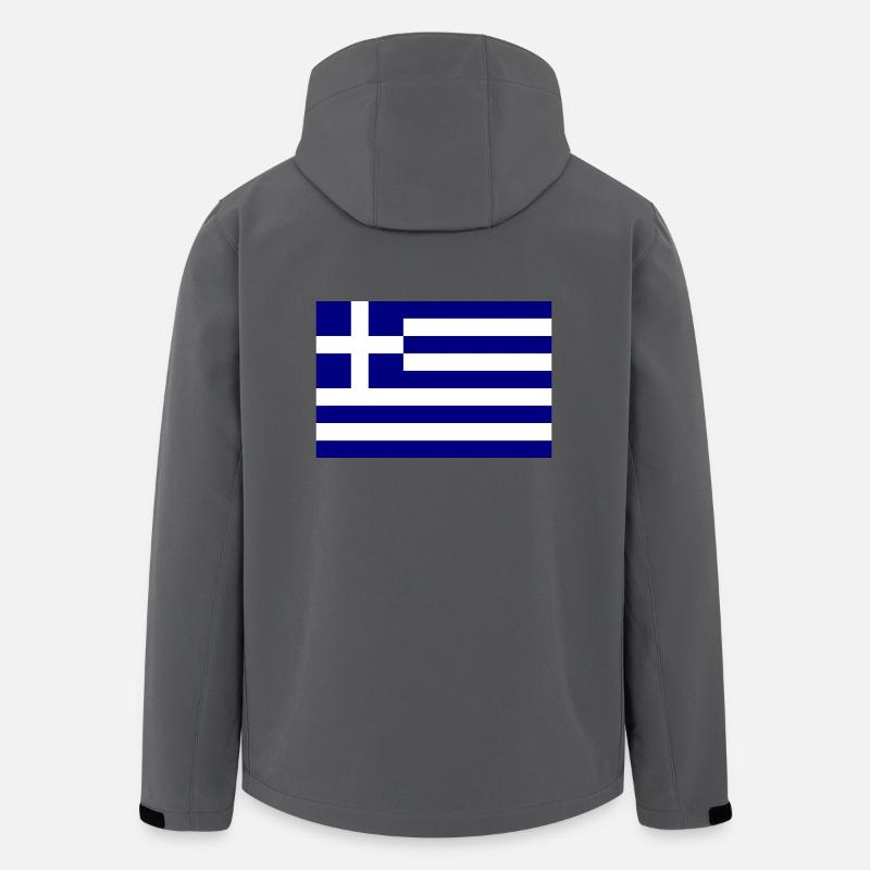 Drapeau de la Grèce - Veste softshell homme en polyester recyclé Stanley/Stella - charbon