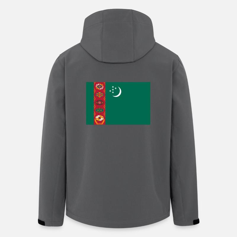 Turkmenistan Flagge - Recycelte Männer Softshell-Jacke von Stanley/Stella - Anthrazit