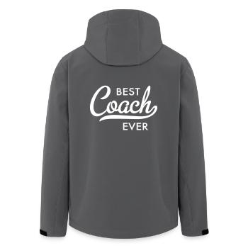 Coach - Recycelte Männer Softshell-Jacke von Stanley/Stella - Anthrazit - Hinten - AI Model Male 185 light (185cm)