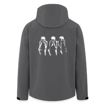 Nichts hören, nichts sagen, nichts sehen - Recycelte Männer Softshell-Jacke von Stanley/Stella - Anthrazit - Hinten - AI Model Male 185 light (185cm)