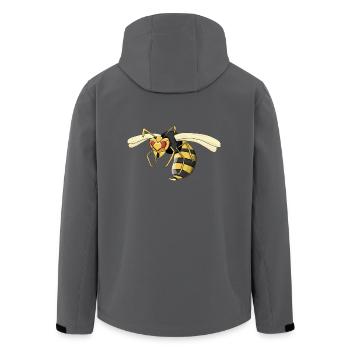Wespe - Recycelte Männer Softshell-Jacke von Stanley/Stella - Anthrazit - Hinten - AI Model Male 185 light (185cm)