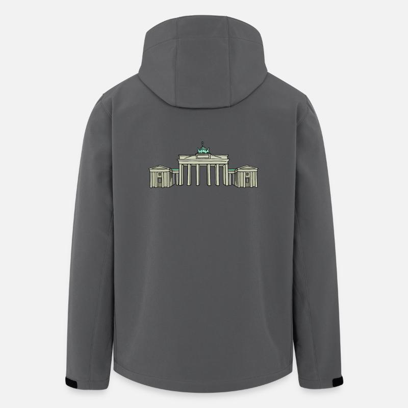 Brandenburger Tor BERLIN - Recycelte Männer Softshell-Jacke von Stanley/Stella - Anthrazit