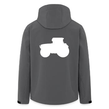 Traktor Trecker Ackerschlepper Schlepper - Recycelte Männer Softshell-Jacke von Stanley/Stella - Anthrazit - Hinten - AI Model Male 185 light (185cm)