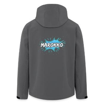 Marokko - Recycelte Männer Softshell-Jacke von Stanley/Stella - Anthrazit - Hinten - AI Model Male 185 light (185cm)