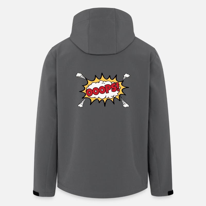 OOOPS Comic Graffiti - Recycelte Männer Softshell-Jacke von Stanley/Stella - Anthrazit