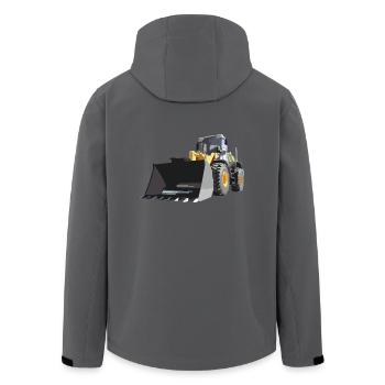 Radlader - Recycelte Männer Softshell-Jacke von Stanley/Stella - Anthrazit - Hinten - AI Model Male 185 light (185cm)