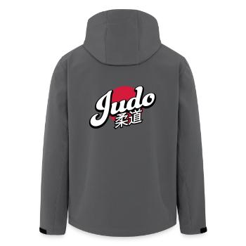 Judo - Recycelte Männer Softshell-Jacke von Stanley/Stella - Anthrazit - Hinten - AI Model Male 185 light (185cm)