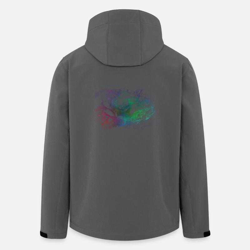Bunter Rauch - Recycelte Männer Softshell-Jacke von Stanley/Stella - Anthrazit