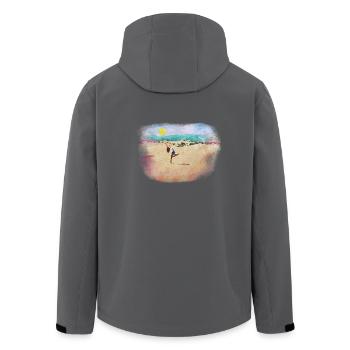 Tanz Sommer am Strand Sonne Geschenk - Recycelte Männer Softshell-Jacke von Stanley/Stella - Anthrazit - Hinten - AI Model Male 185 light (185cm)