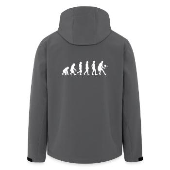 Squash Shirt Geschenk Squash Spieler Evolution - Recycelte Männer Softshell-Jacke von Stanley/Stella - Anthrazit - Hinten - AI Model Male 185 light (185cm)