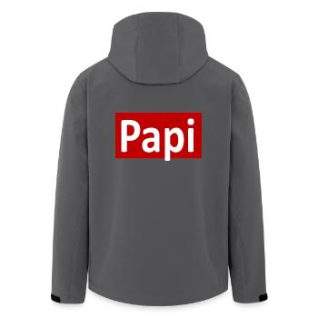 Papi Geschenk idee - Recycelte Männer Softshell-Jacke von Stanley/Stella - Anthrazit - Hinten - AI Model Male 185 light (185cm)