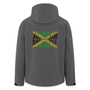 Jamaican Dancehall - Recycelte Männer Softshell-Jacke von Stanley/Stella - Anthrazit - Hinten - AI Model Male 185 light (185cm)
