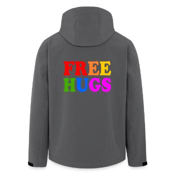 Free hugs - Recycelte Männer Softshell-Jacke von Stanley/Stella - Anthrazit - Hinten - AI Model Male 185 light (185cm)
