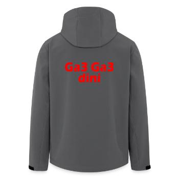 Ga3 ga3 dini - Recycelte Männer Softshell-Jacke von Stanley/Stella - Anthrazit - Hinten - AI Model Male 185 light (185cm)