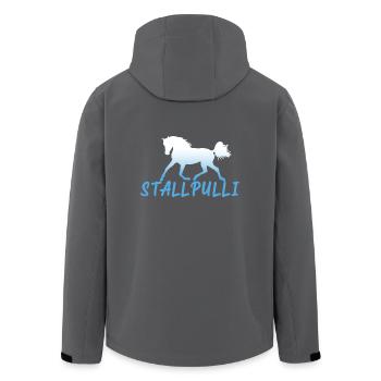 Stallpulli Pferd Reiten Reitstall Reiterhof Stall - Recycelte Männer Softshell-Jacke von Stanley/Stella - Anthrazit - Hinten - AI Model Male 185 light (185cm)