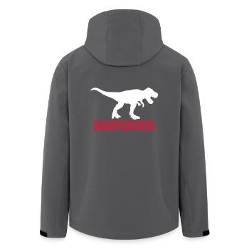 Daddy Saurus - Recycelte Männer Softshell-Jacke von Stanley/Stella - Anthrazit - Hinten - AI Model Male 185 light (185cm)