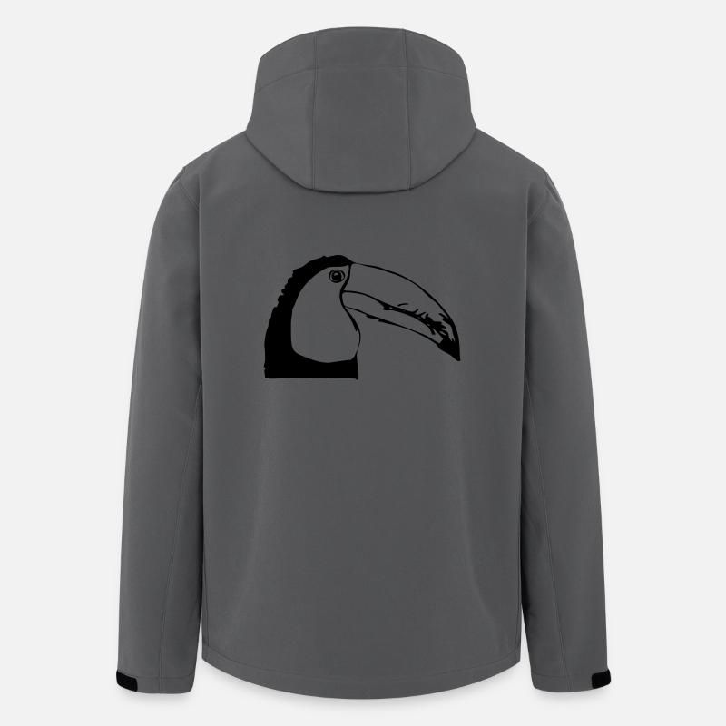 Toucan in profile - Men’s Recycled Softshell Jacket by Stanley/Stella - anthracite