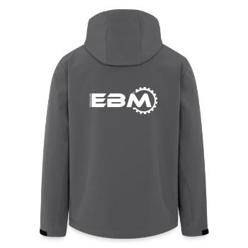 Electronic Body Music - EBM (Vector) - Recycelte Männer Softshell-Jacke von Stanley/Stella - Anthrazit - Hinten - AI Model Male 185 light (185cm)