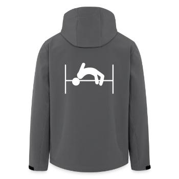 Hochsprung - Recycelte Männer Softshell-Jacke von Stanley/Stella - Anthrazit - Hinten - AI Model Male 185 light (185cm)