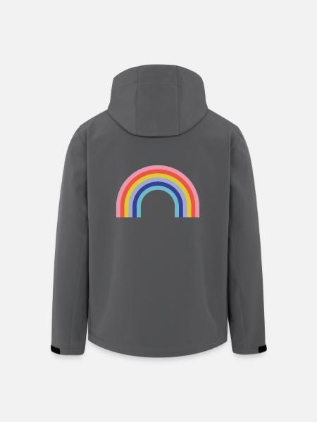 Regenbogen - Recycelte Männer Softshell-Jacke von Stanley/Stella - Anthrazit