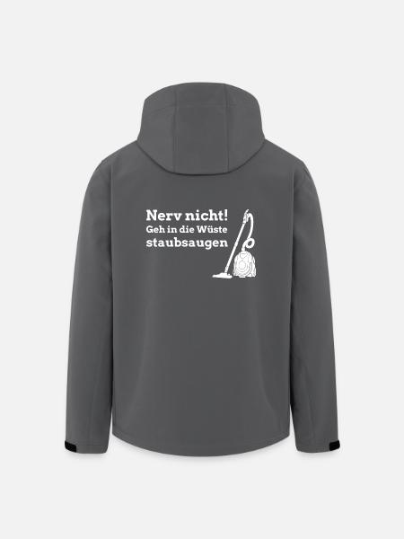 Nerv nicht! Geh in die Wüste staubsaugen - Recycelte Männer Softshell-Jacke von Stanley/Stella - Anthrazit