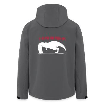 T-Rex no like Push-Ups - Recycelte Männer Softshell-Jacke von Stanley/Stella - Anthrazit - Hinten - AI Model Male 185 light (185cm)