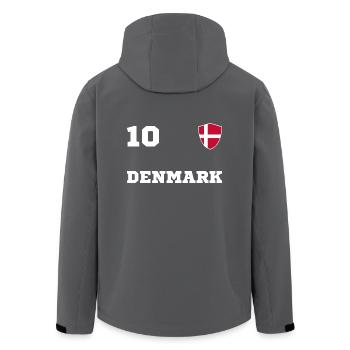 DÄNEMARK Team Mannschaft - Recycelte Männer Softshell-Jacke von Stanley/Stella - Anthrazit - Hinten - AI Model Male 185 light (185cm)