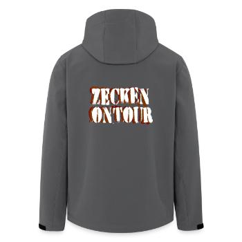 Zecken on tour - Recycelte Männer Softshell-Jacke von Stanley/Stella - Anthrazit - Hinten - AI Model Male 185 light (185cm)