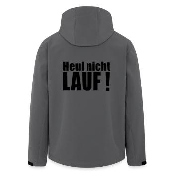 Heul nicht LAUF Sport Geschenk Geburtstag Baby - Recycelte Männer Softshell-Jacke von Stanley/Stella - Anthrazit - Hinten - AI Model Male 185 light (185cm)