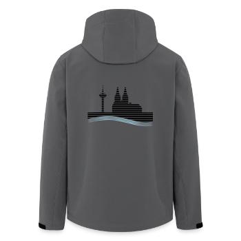 Köln - Recycelte Männer Softshell-Jacke von Stanley/Stella - Anthrazit - Hinten - AI Model Male 185 light (185cm)