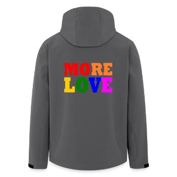 More love - Recycelte Männer Softshell-Jacke von Stanley/Stella - Anthrazit - Hinten - AI Model Male 185 light (185cm)