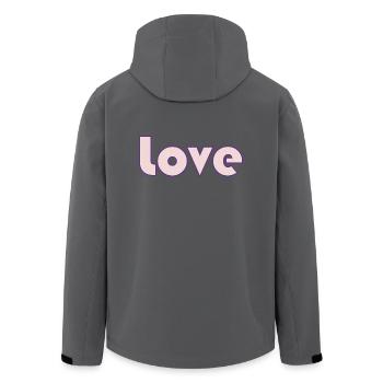 PAAR. ICH HABE GERADE GEHEIRATET. Junggesellinnenabschied. HEILIGER VALENTINSTAG. MARIES - Recycelte Männer Softshell-Jacke von Stanley/Stella - Anthrazit - Hinten - AI Model Male 185 light (185cm)