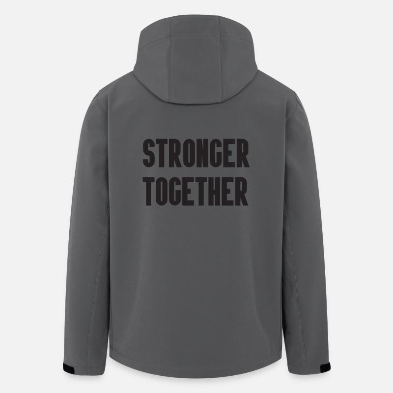 Stronger Together - Recycelte Männer Softshell-Jacke von Stanley/Stella - Anthrazit