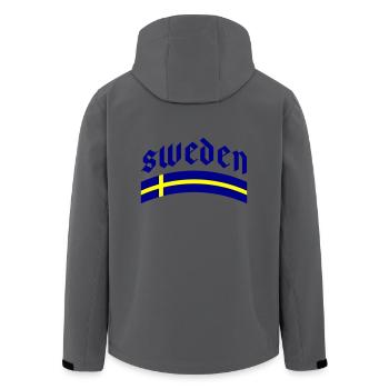 Schweden Fahne - Recycelte Männer Softshell-Jacke von Stanley/Stella - Anthrazit - Hinten - AI Model Male 185 light (185cm)