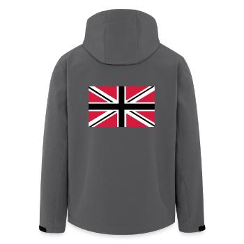 Union Jack | schwarz-weiss-rot | Fahne | Flagge - Recycelte Männer Softshell-Jacke von Stanley/Stella - Anthrazit - Hinten - AI Model Male 185 light (185cm)