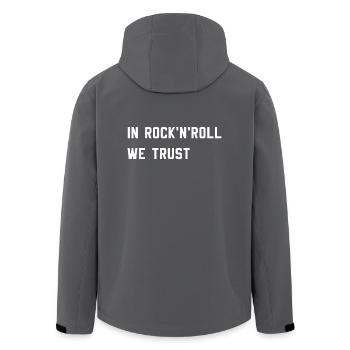 Rock n roll - Recycelte Männer Softshell-Jacke von Stanley/Stella - Anthrazit - Hinten - AI Model Male 185 light (185cm)