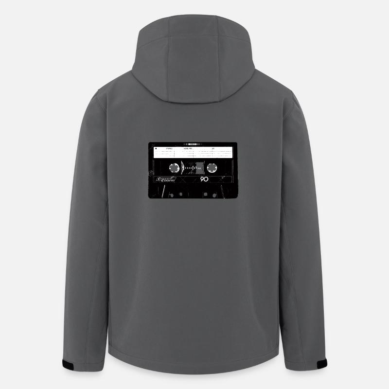 Kassette Recorder Old School Logo Design - Recycelte Männer Softshell-Jacke von Stanley/Stella - Anthrazit