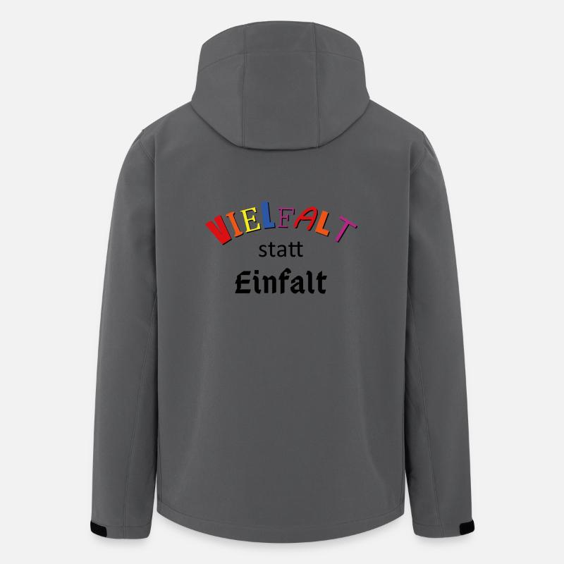Vielfalt statt Einfalt - Recycelte Männer Softshell-Jacke von Stanley/Stella - Anthrazit